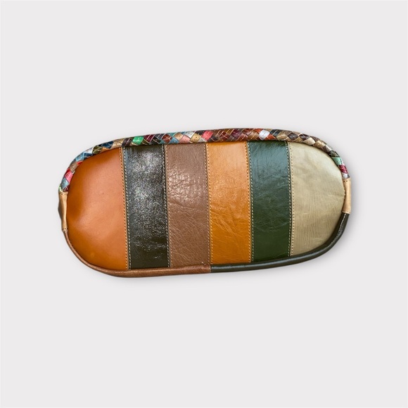 AmeriLeather Y2K Colton Patchwork Leather Hobo Bag Tote - Picture 3 of 8